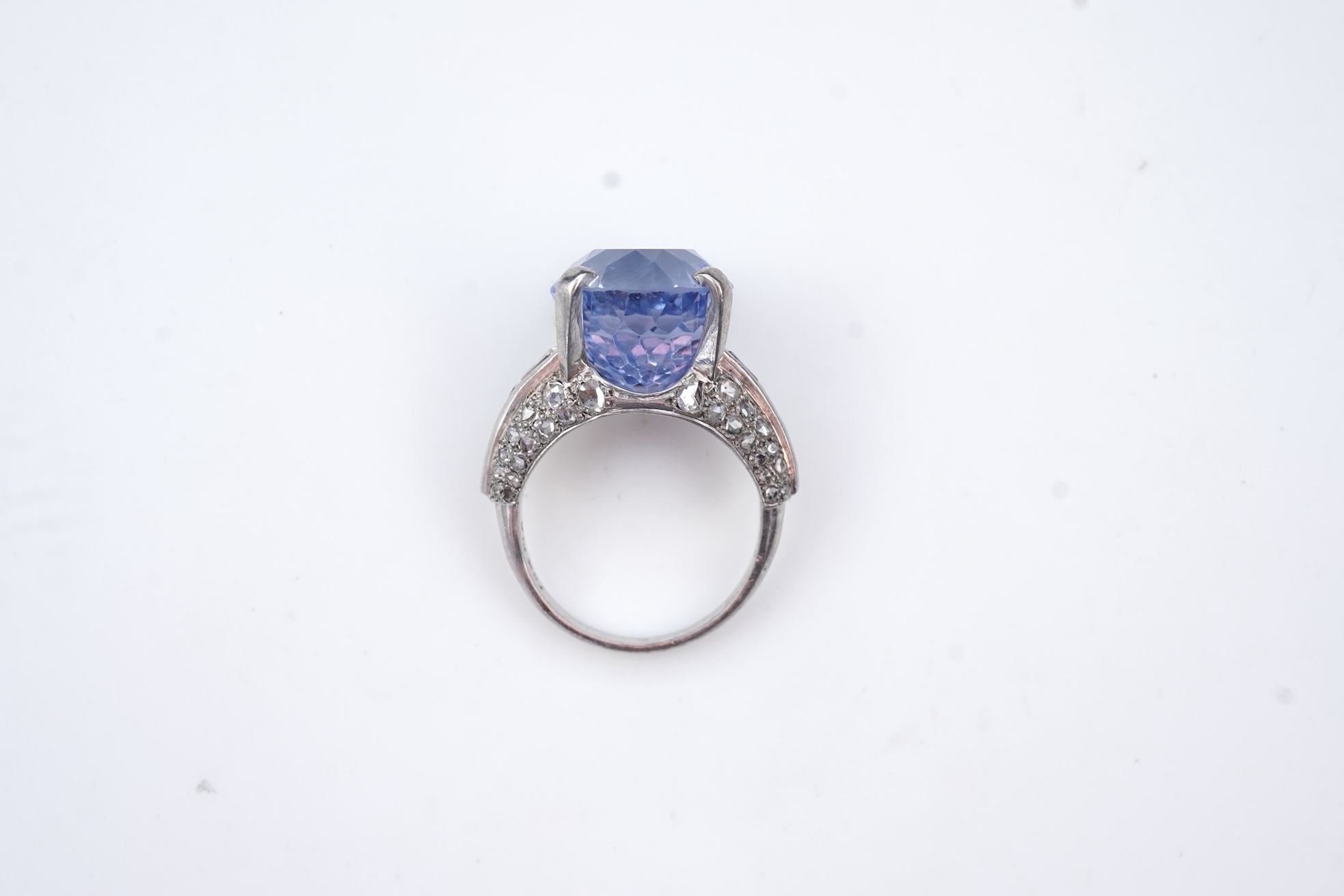 A sapphire and diamond ring